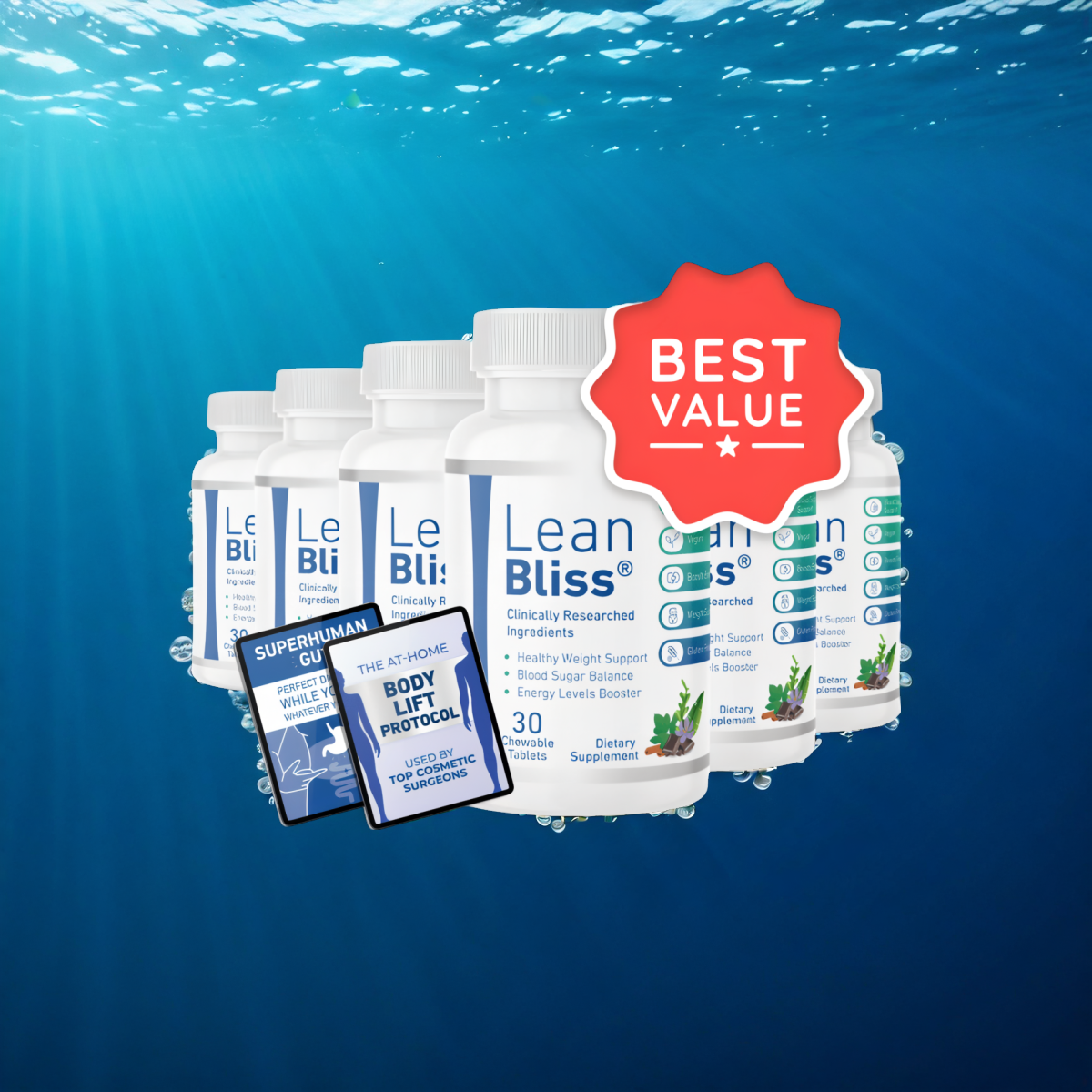 LeanBliss - 6 Bottles + 2  Ebooks
